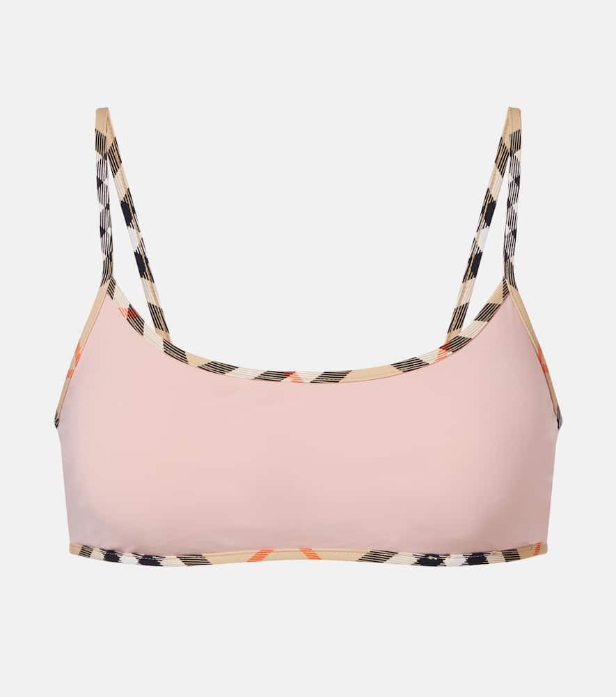 burberry burberry check bikini top