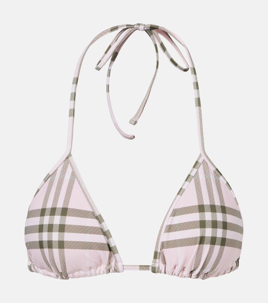burberry burberry check bikini top