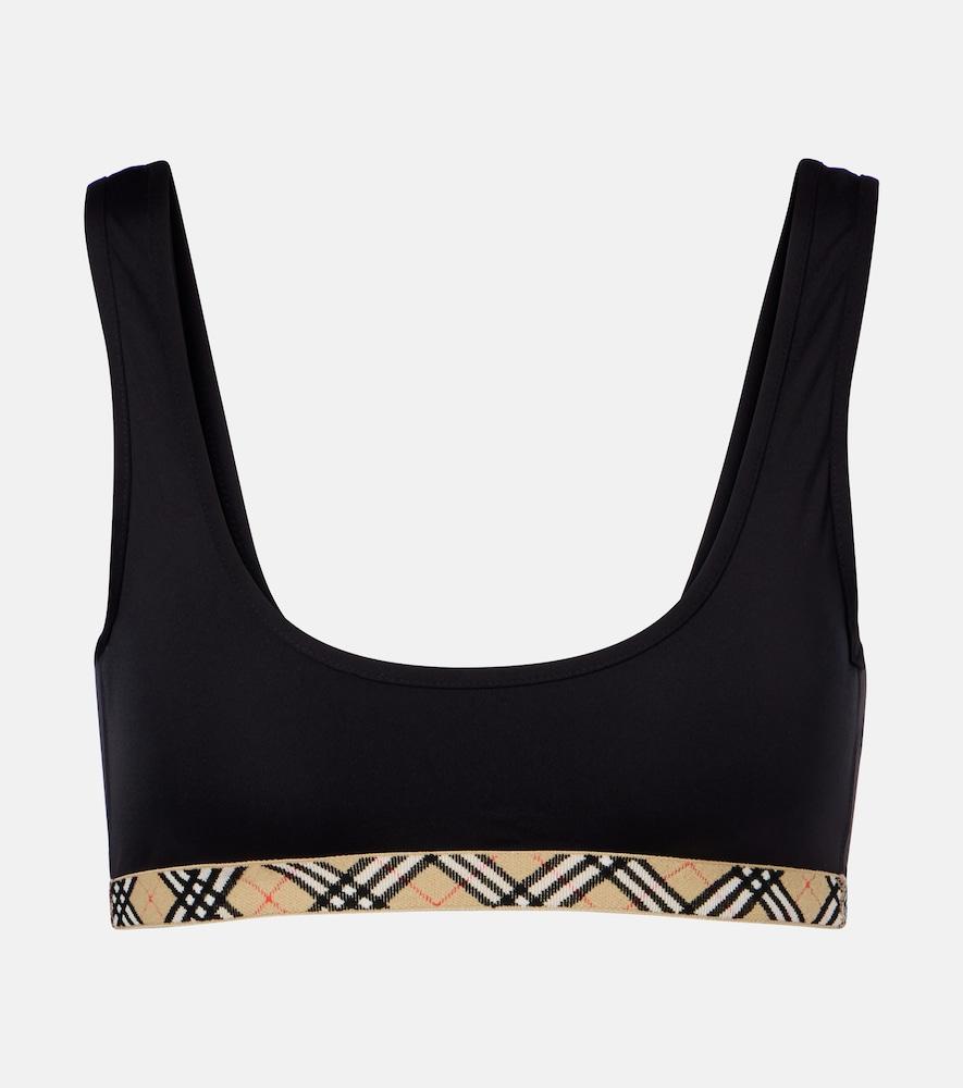 burberry burberry check bikini top