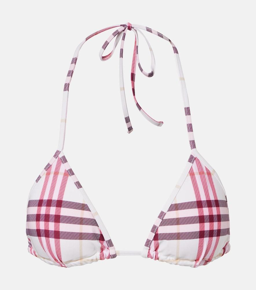burberry burberry check bikini top