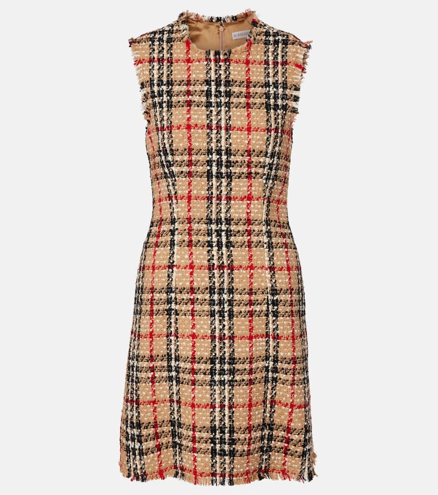 burberry burberry check bouclé minidress