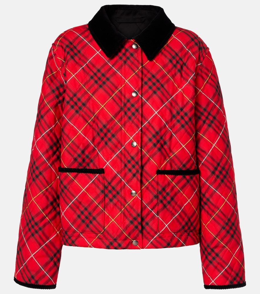 burberry burberry check cotton jacket