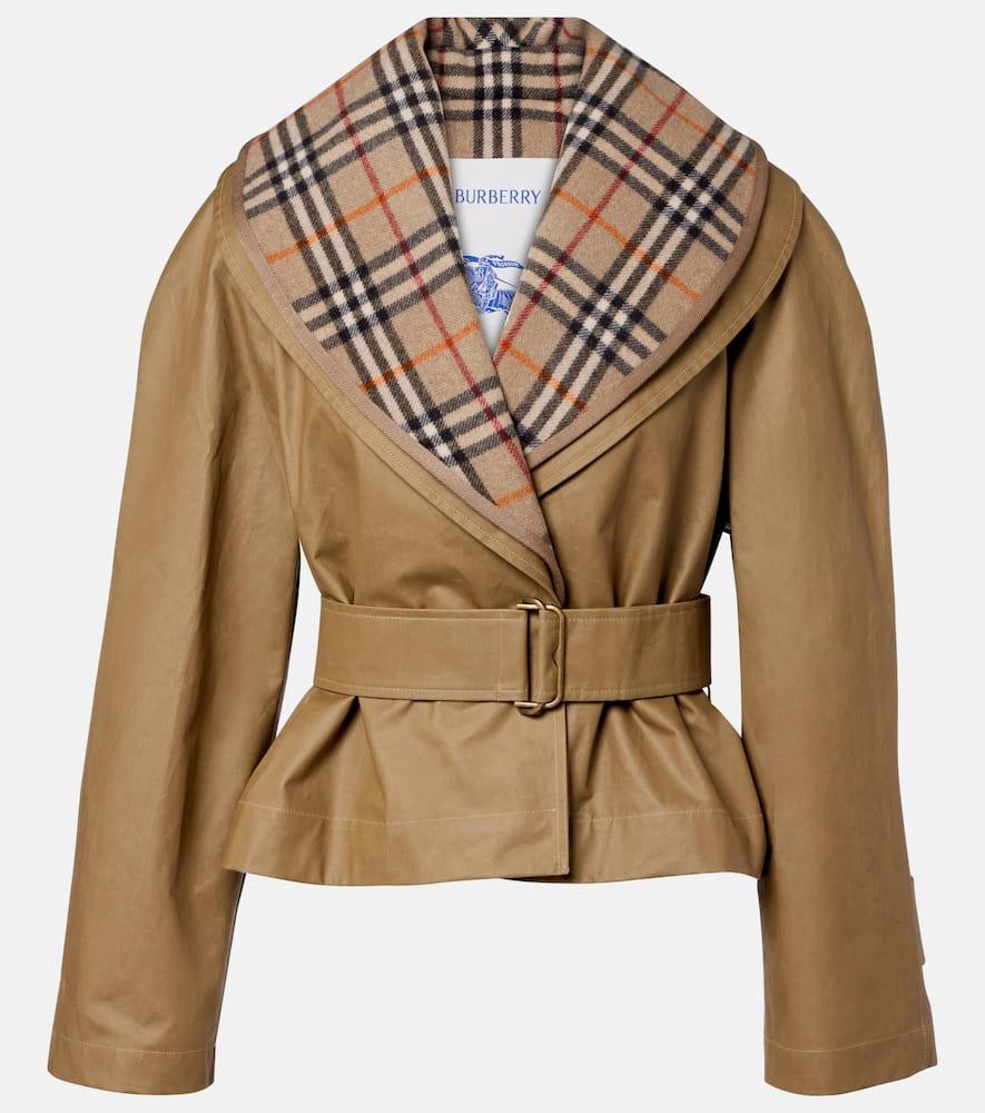 burberry burberry check cotton jacket