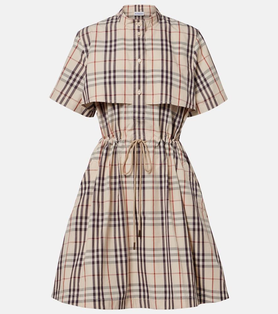 burberry burberry check cotton minidress