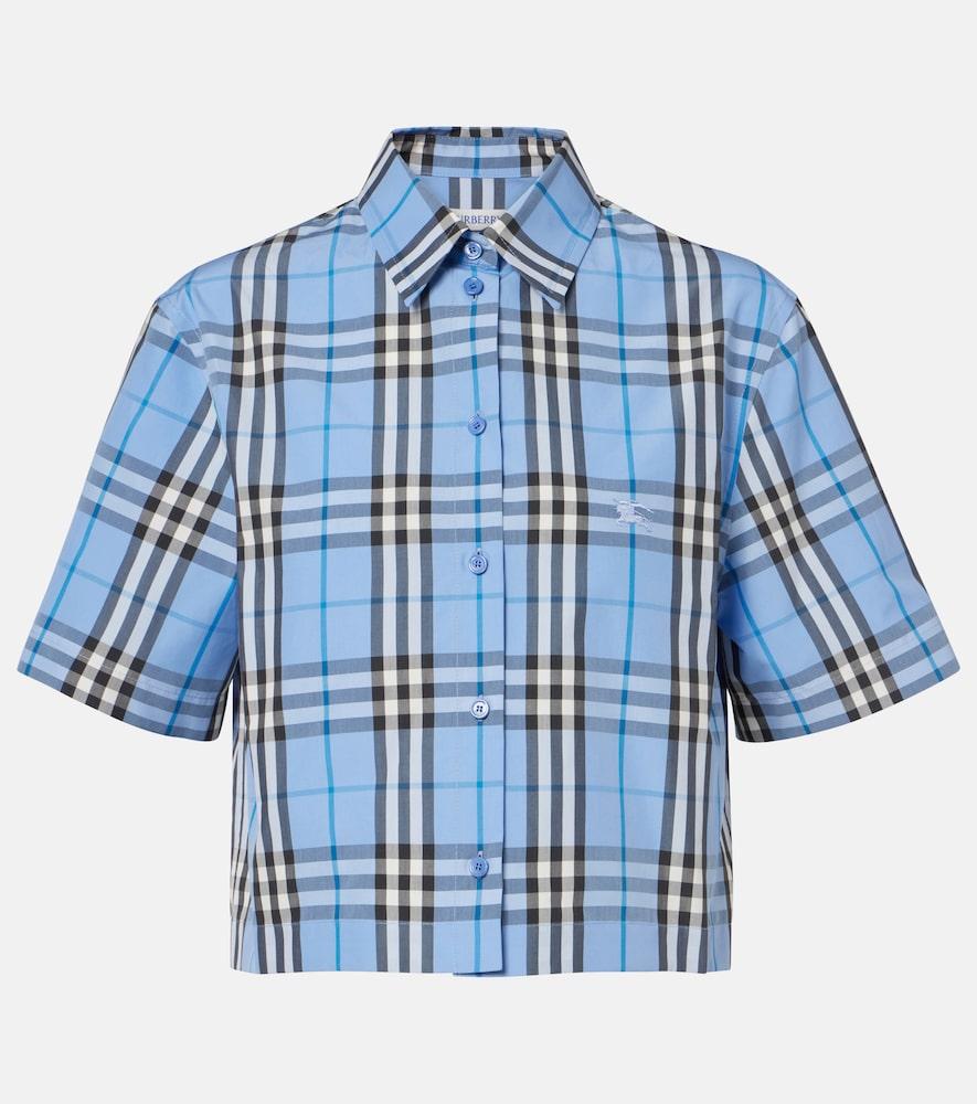 burberry burberry check cotton poplin shirt