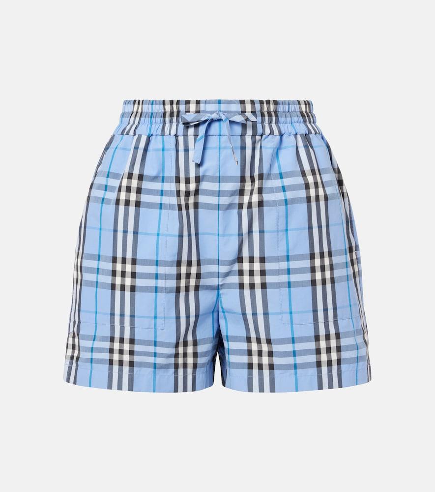 burberry burberry check cotton shorts