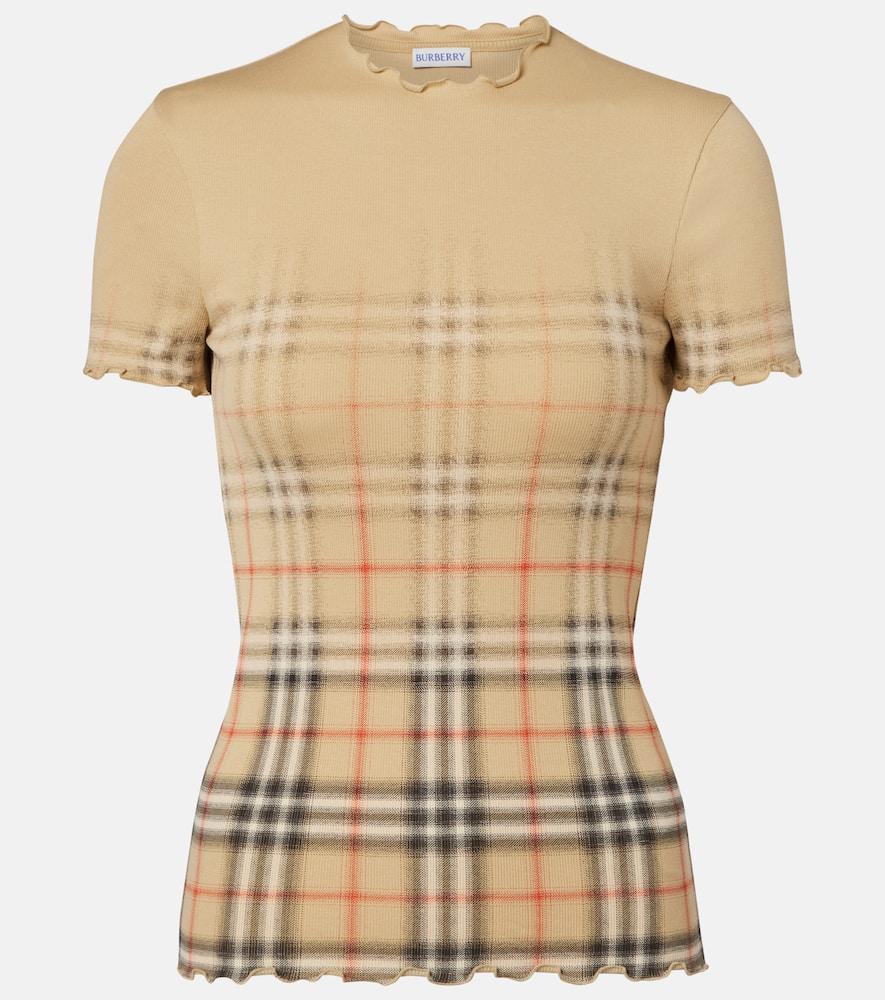 burberry burberry check cotton top