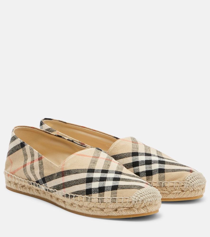 burberry burberry check espadrilles