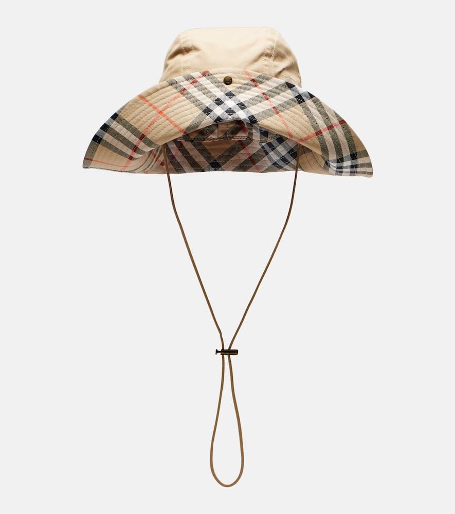 burberry burberry check gabardine hat