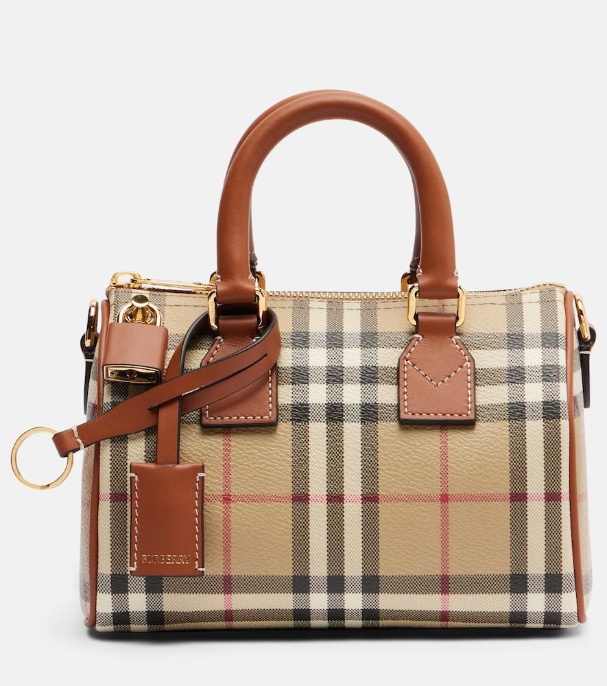burberry burberry check leather