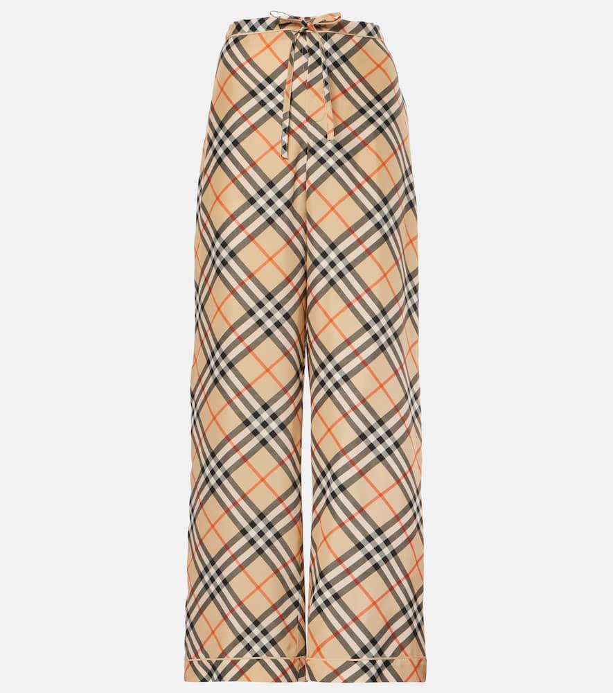 burberry burberry check silk wide
