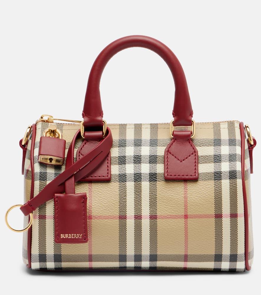 burberry burberry check small leather