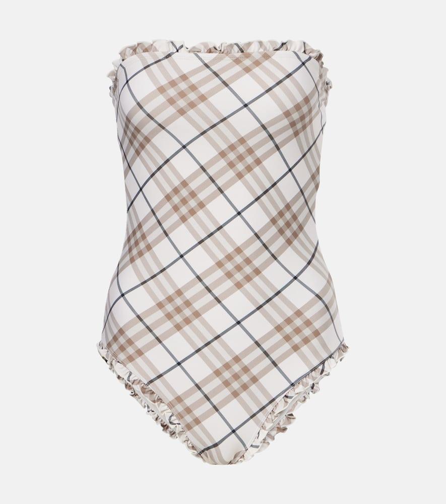 burberry burberry check swimsuit