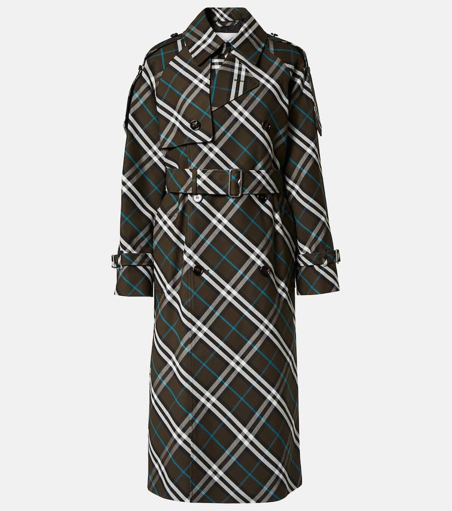 burberry burberry check trench coat