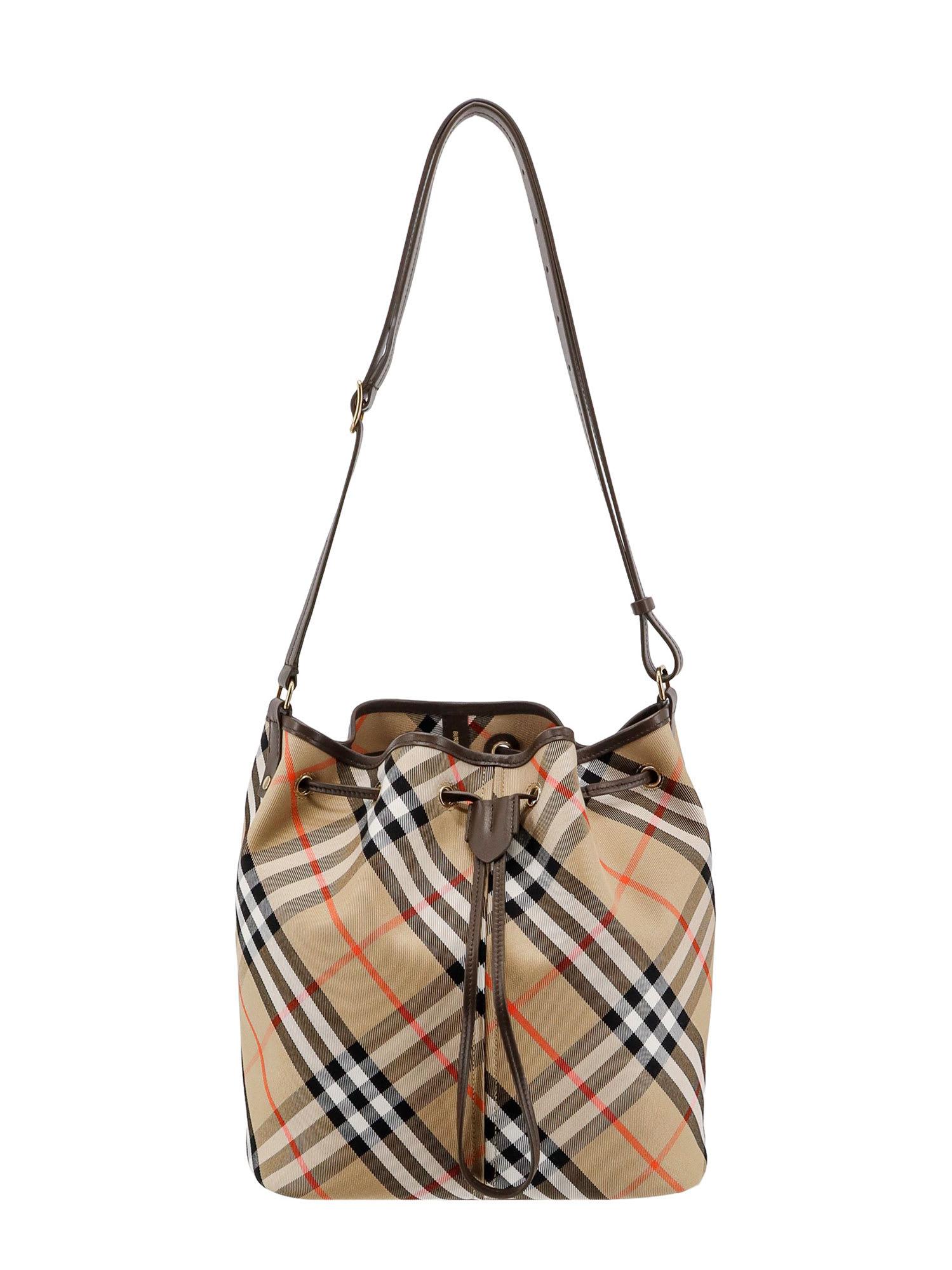 burberry check bucket bag