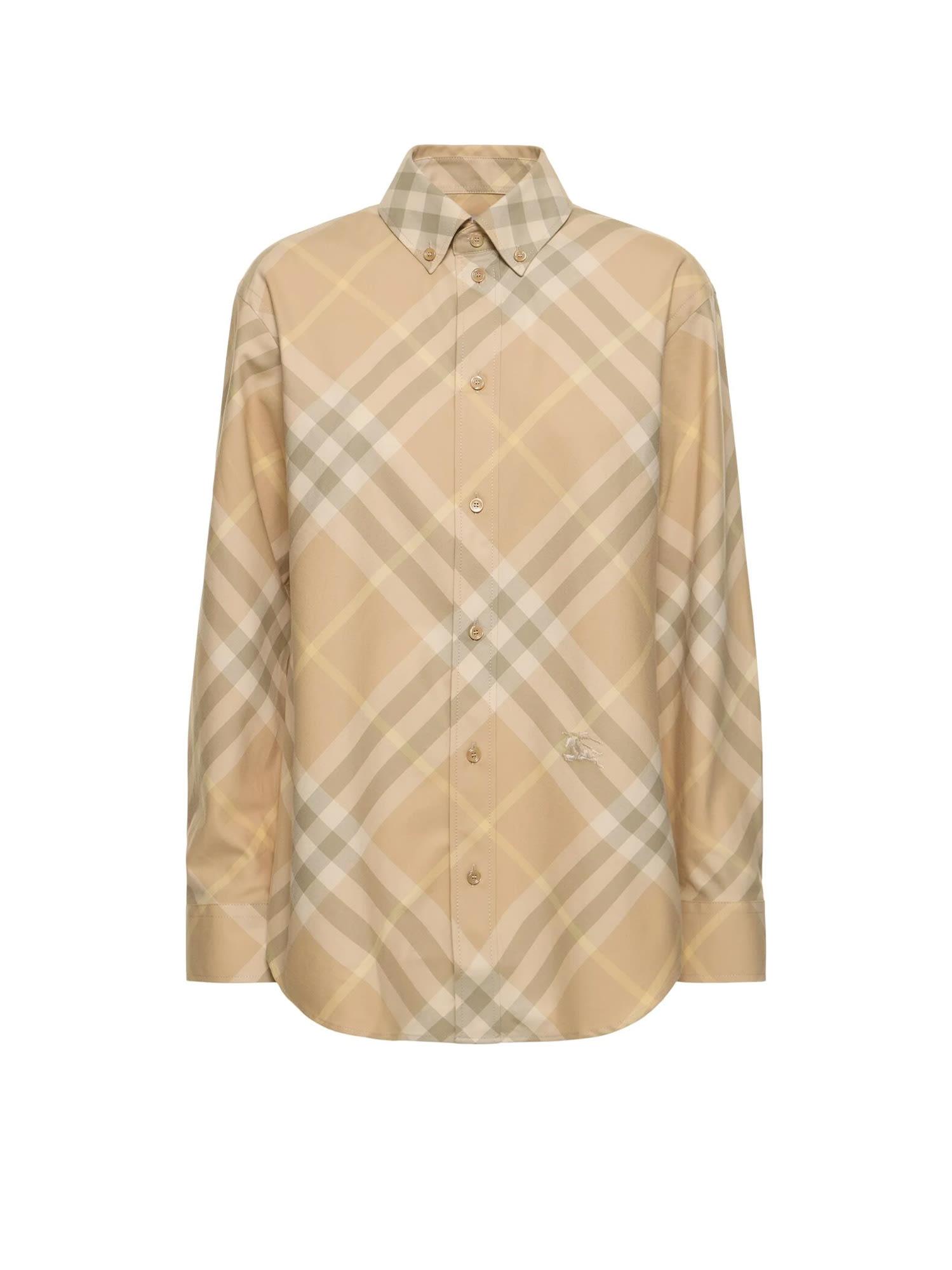 burberry check cotton shirt