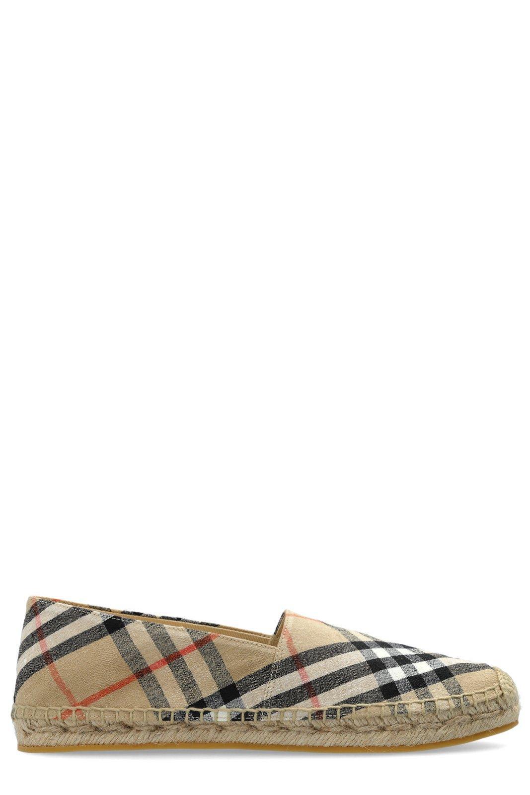 burberry check mews espadrilles