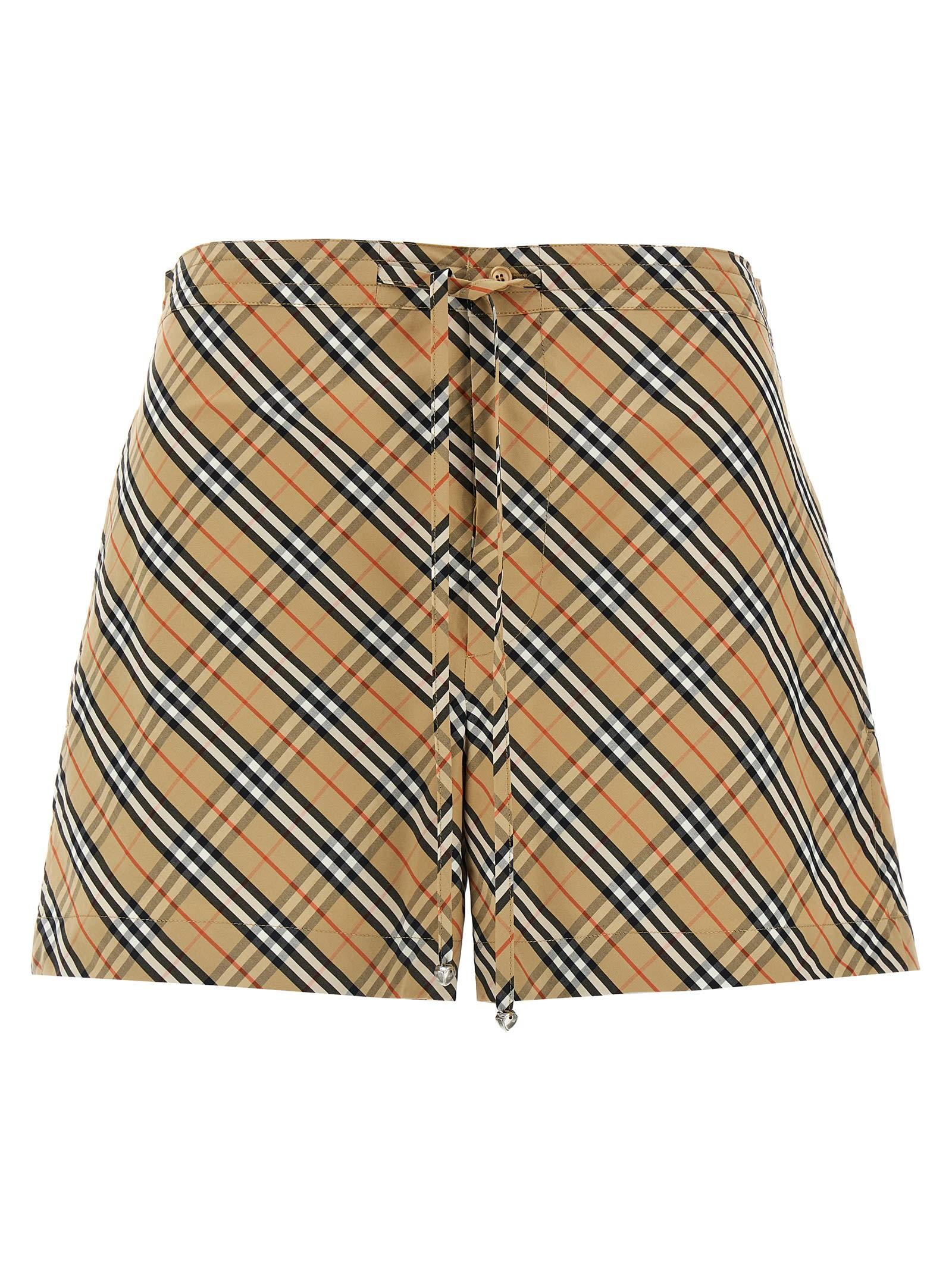 burberry check shorts