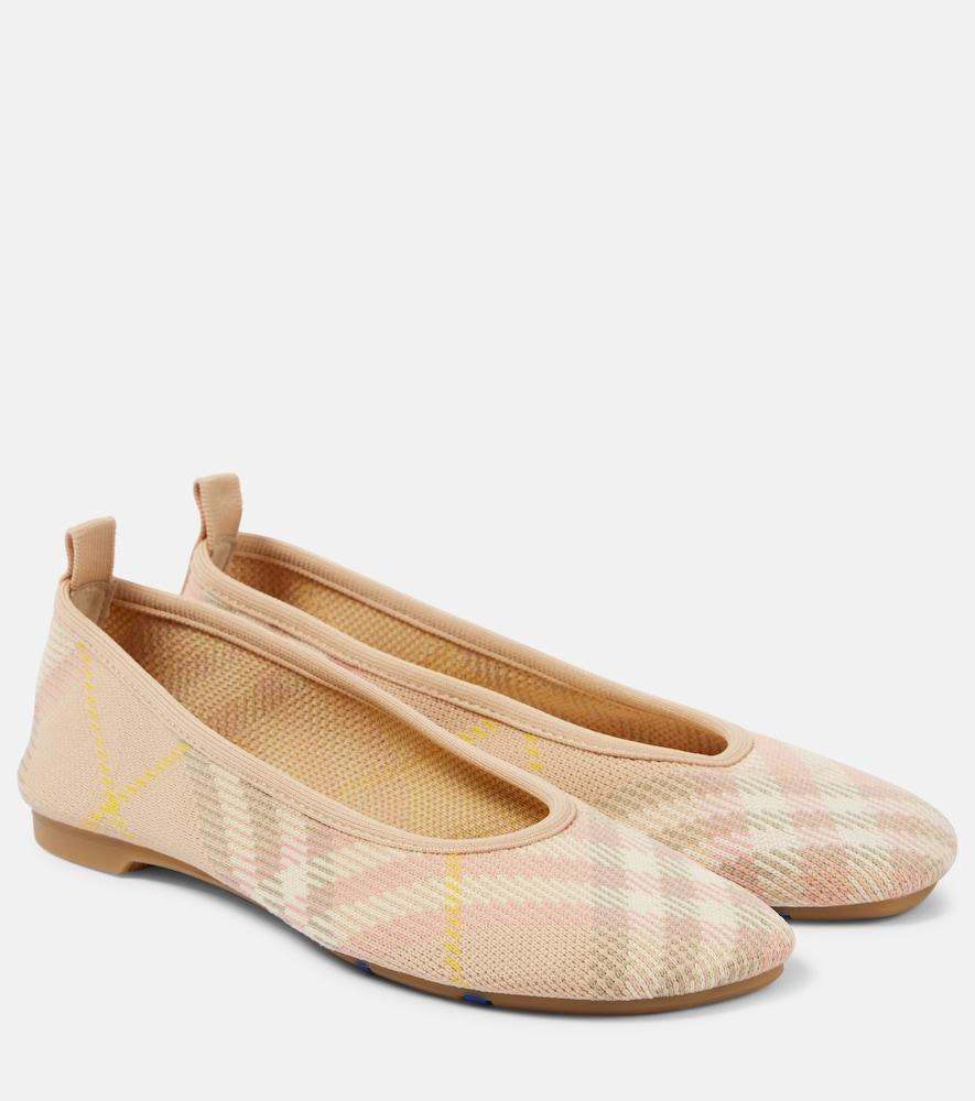 burberry checked ballet flats
