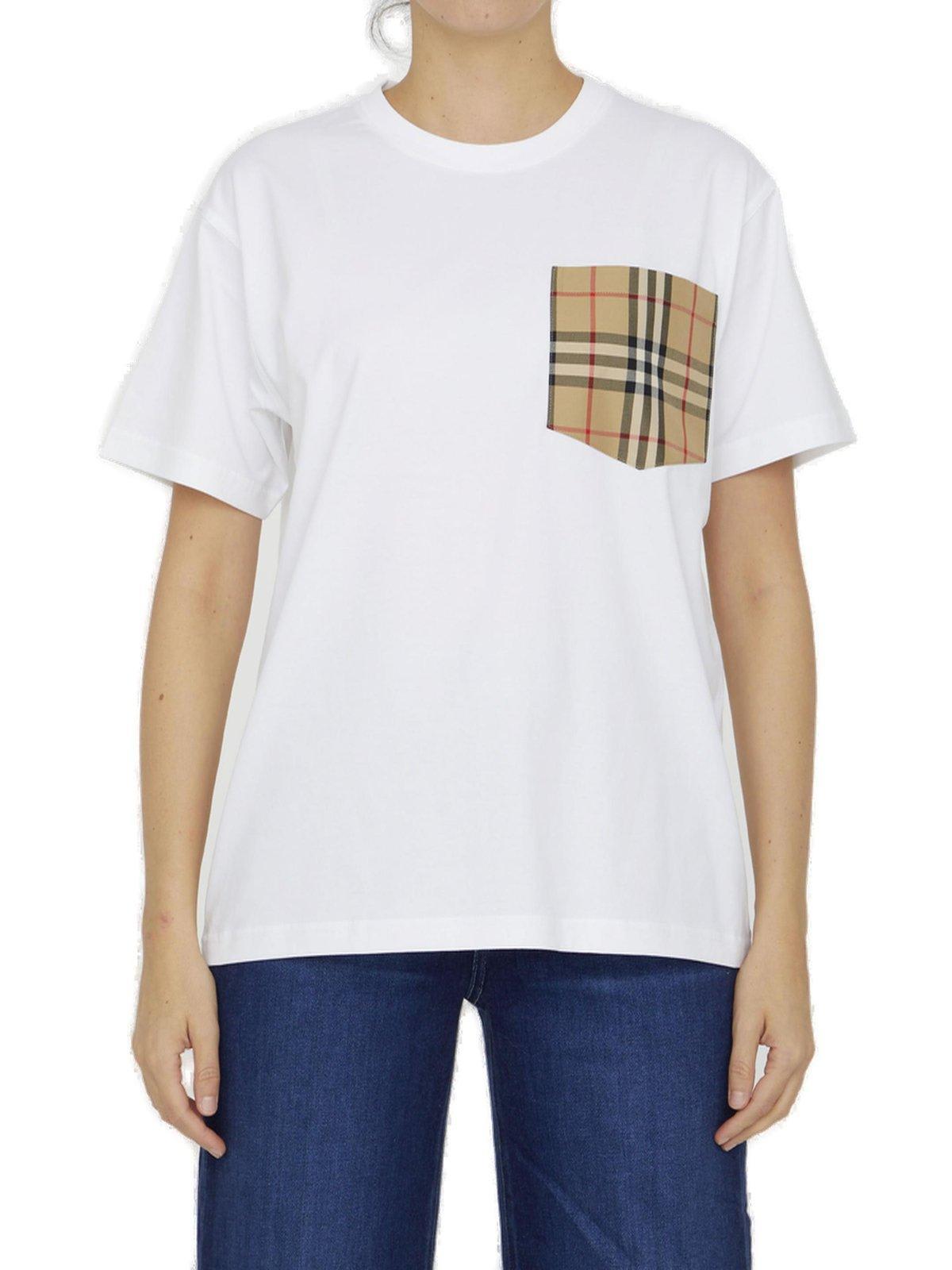 burberry checked crewneck t-shirt