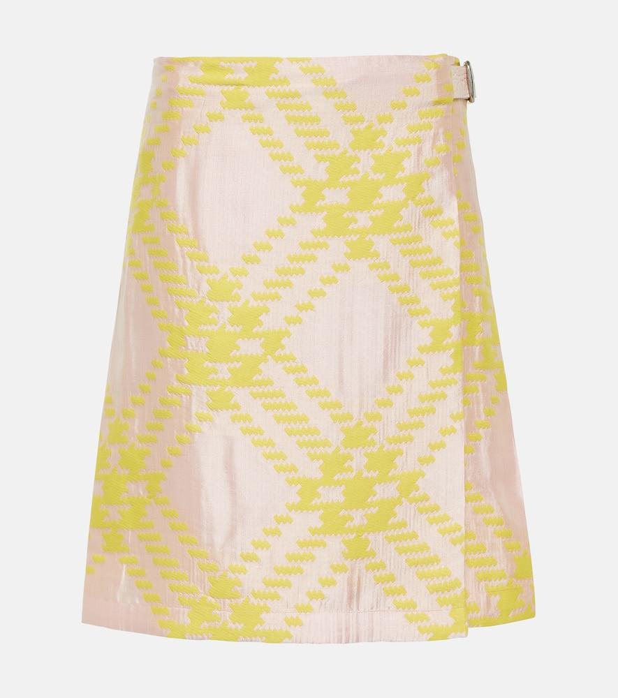 burberry checked miniskirt