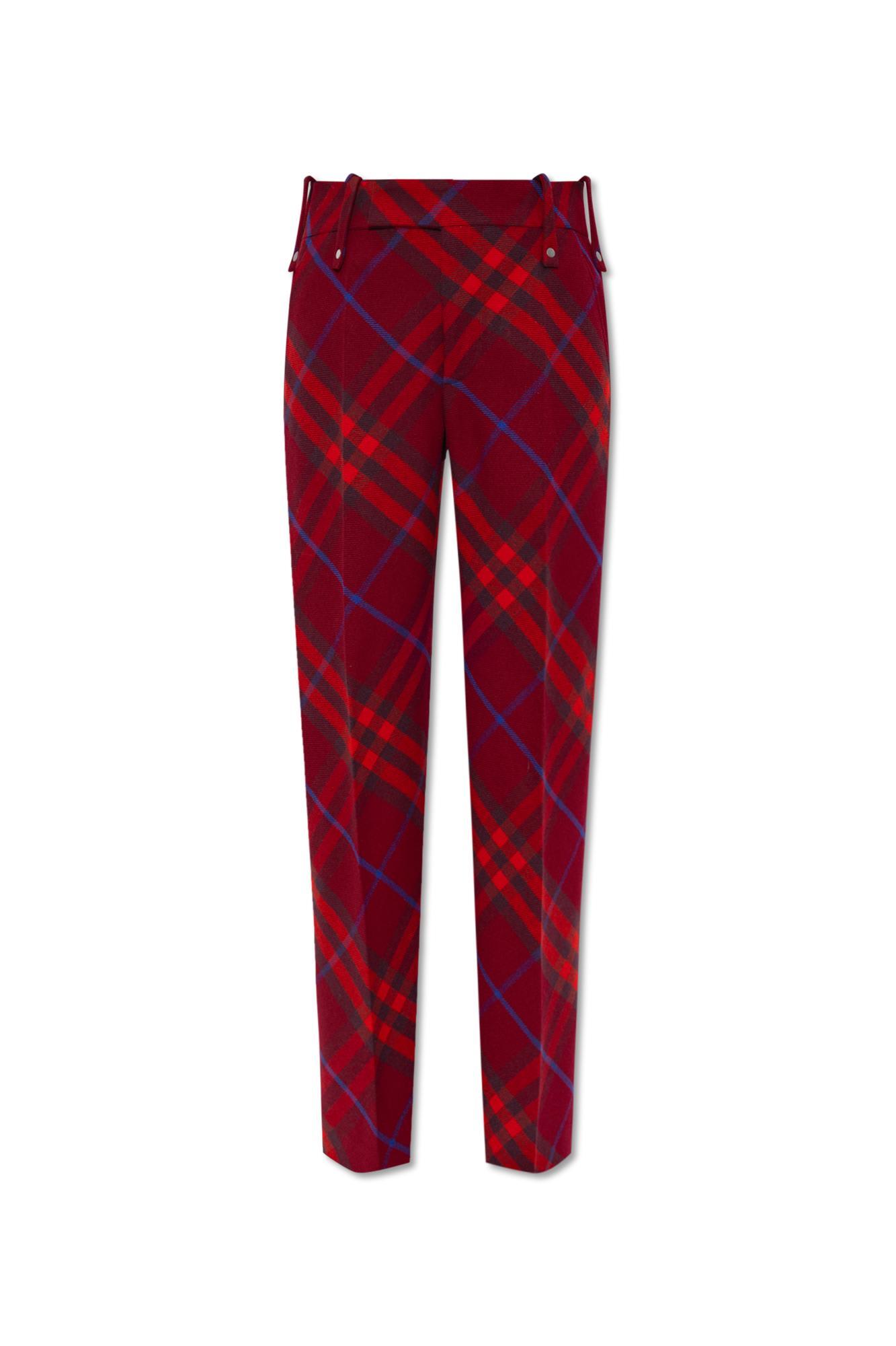 burberry checked trousers
