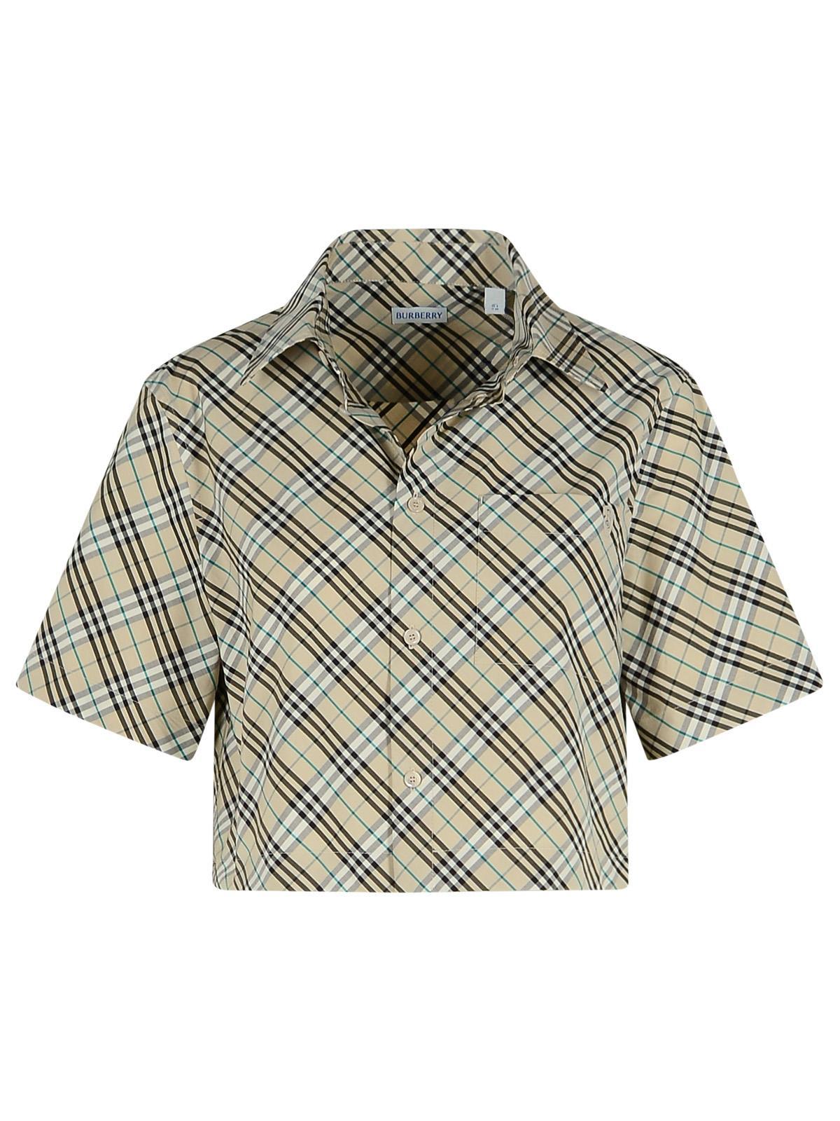 burberry cream cotton shirt