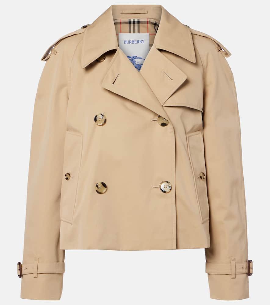 burberry cropped cotton gabardine jacket