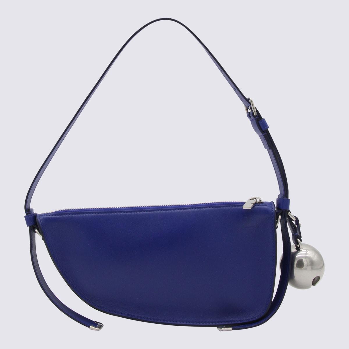 burberry dark blue shield leather shoulder bag