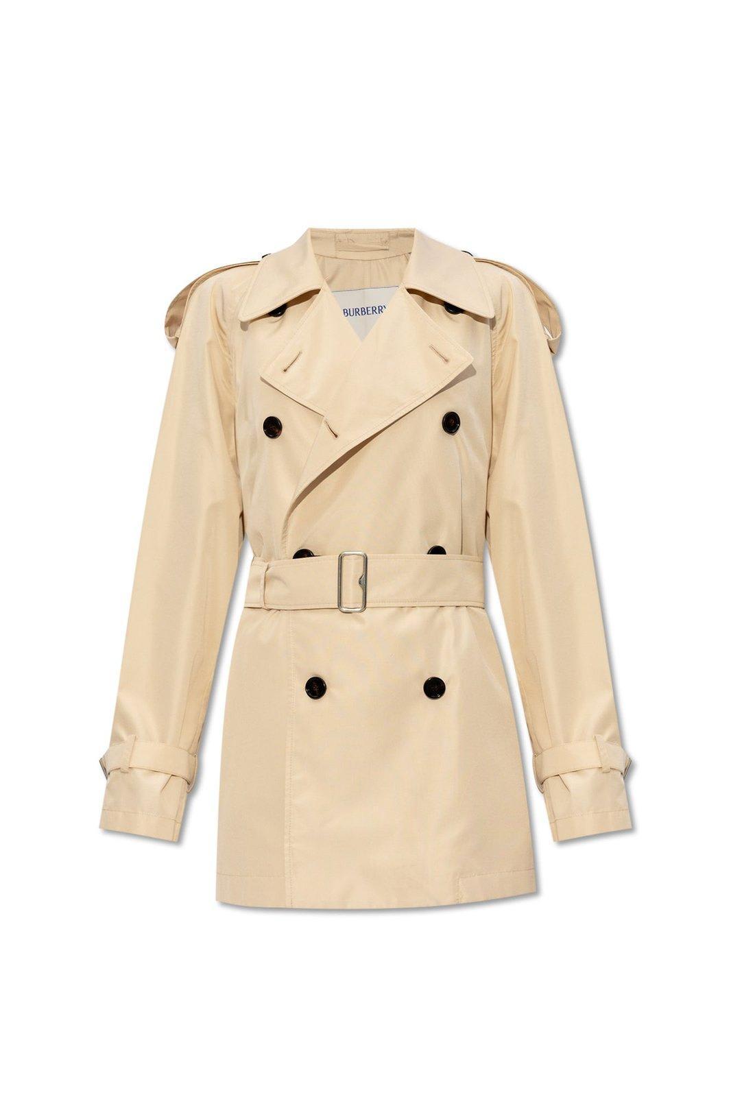 burberry double breasted belted blazer