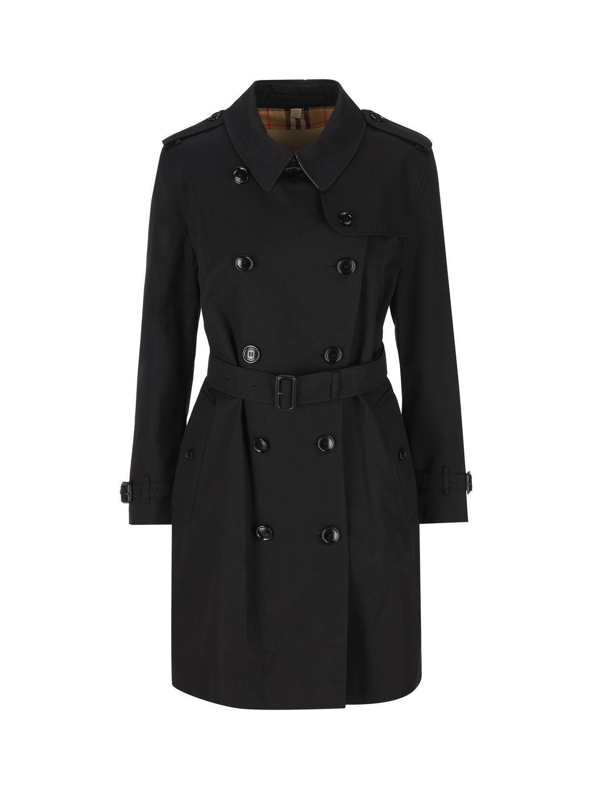 burberry double breasted belted trench coat