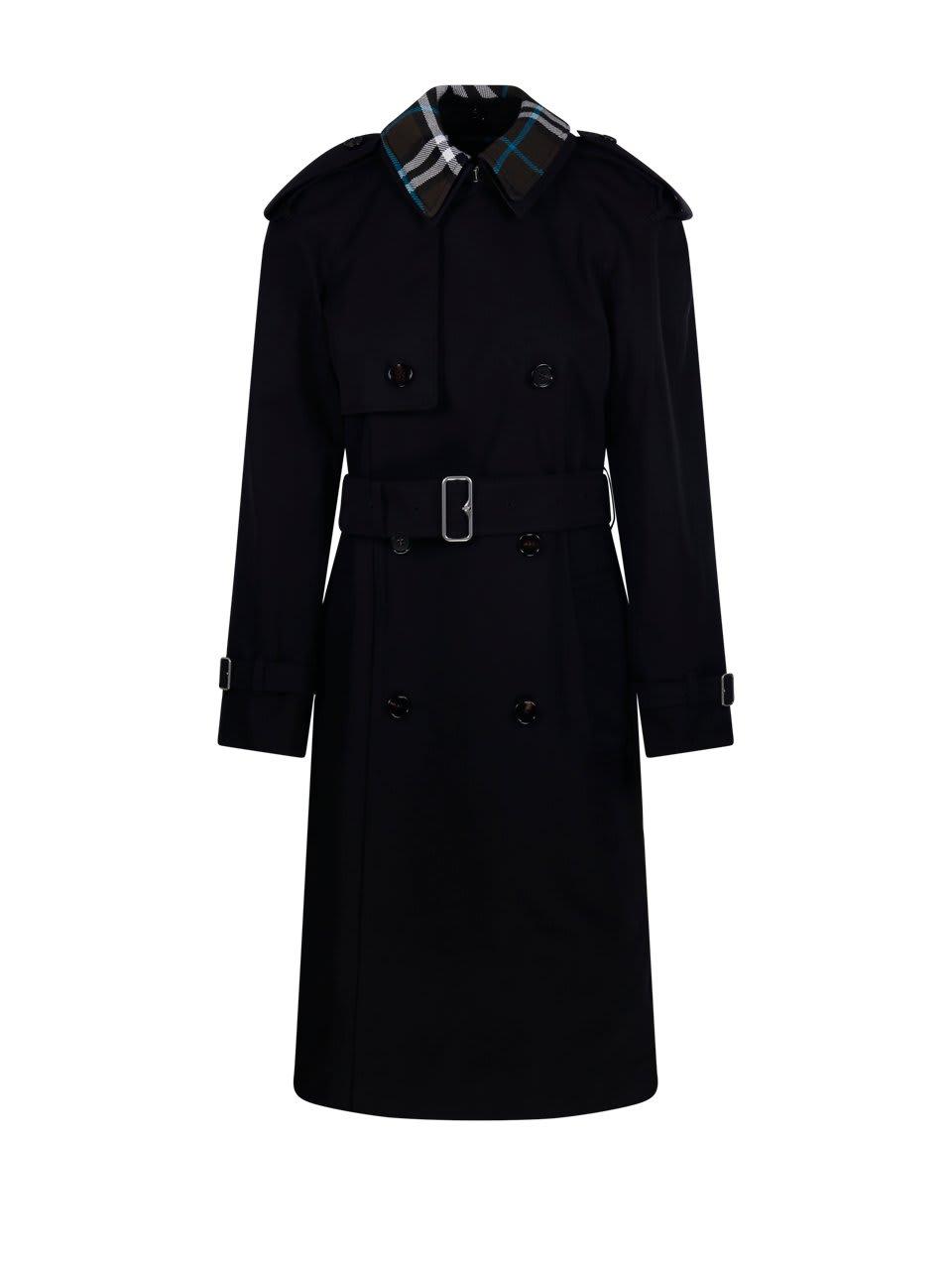 burberry double breasted belted trench coat