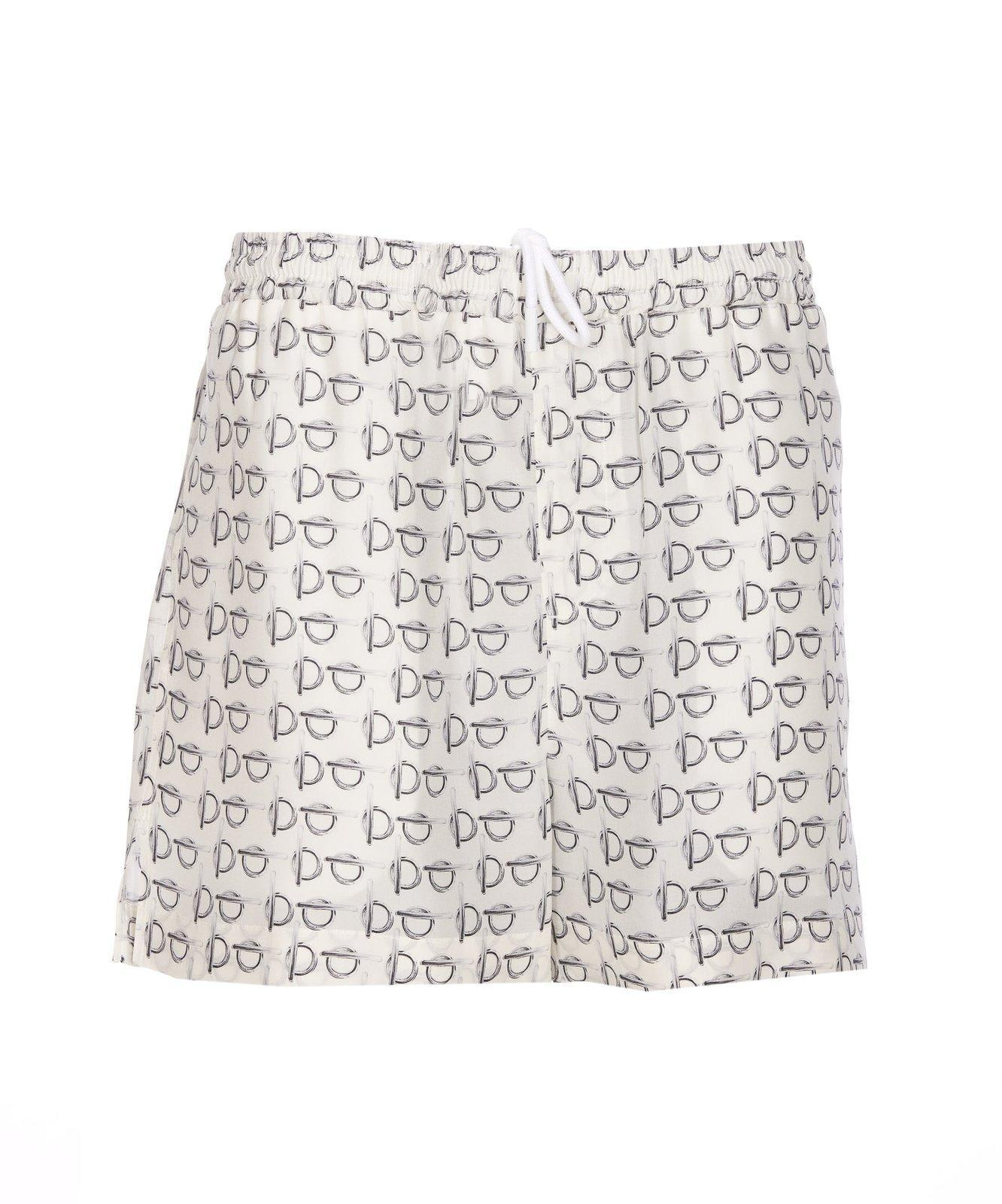 burberry drawstring all-over printed shorts