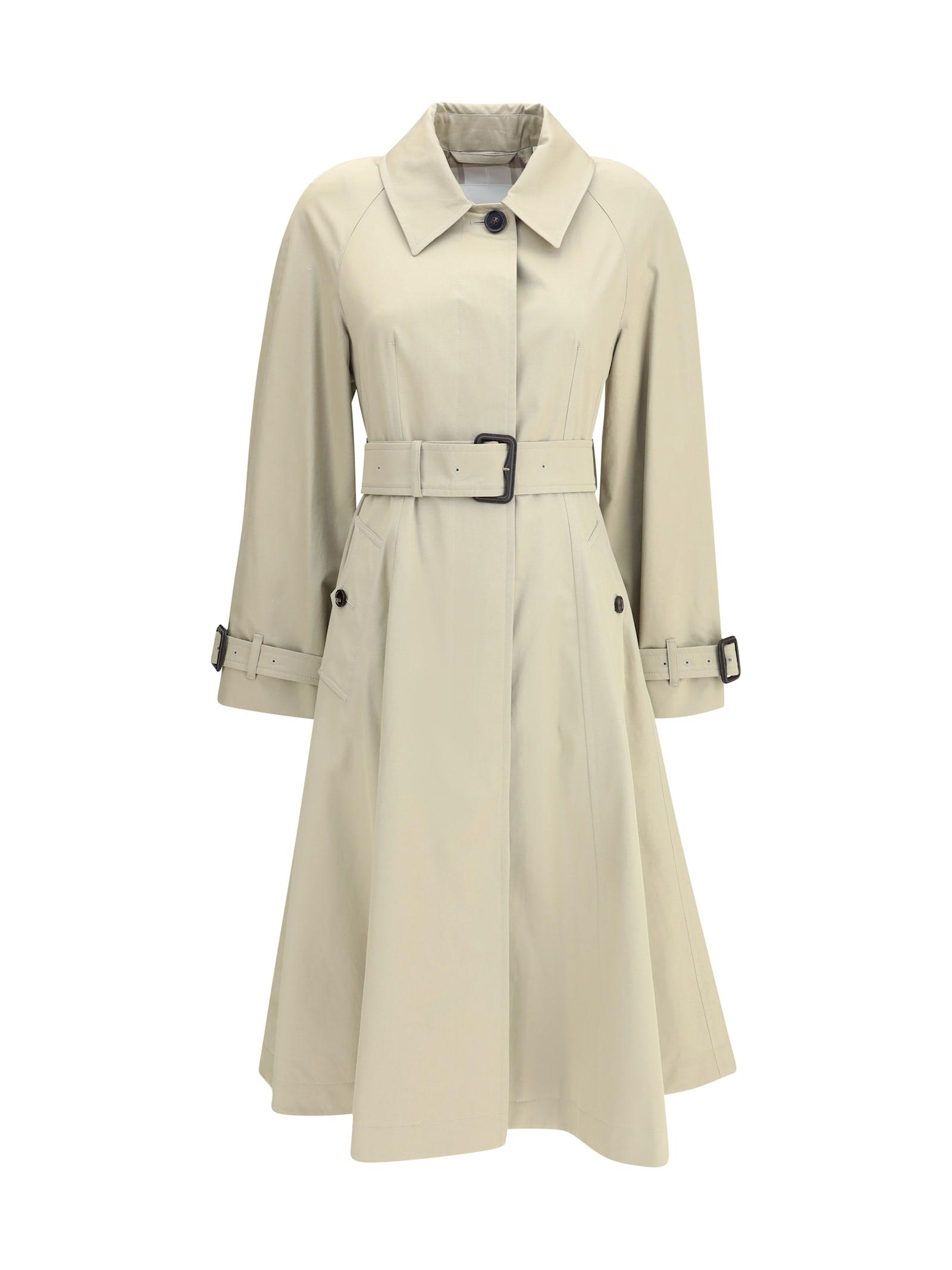 burberry ellingham fit-and-flare long gabardine trench coat