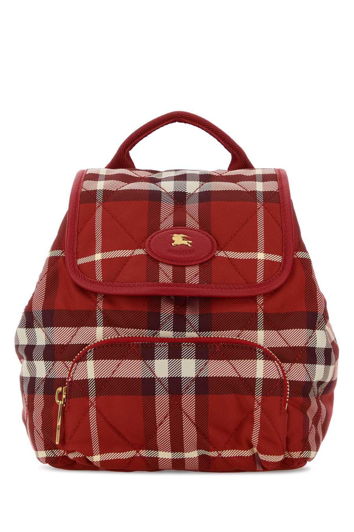 burberry embroidered canvas backpack