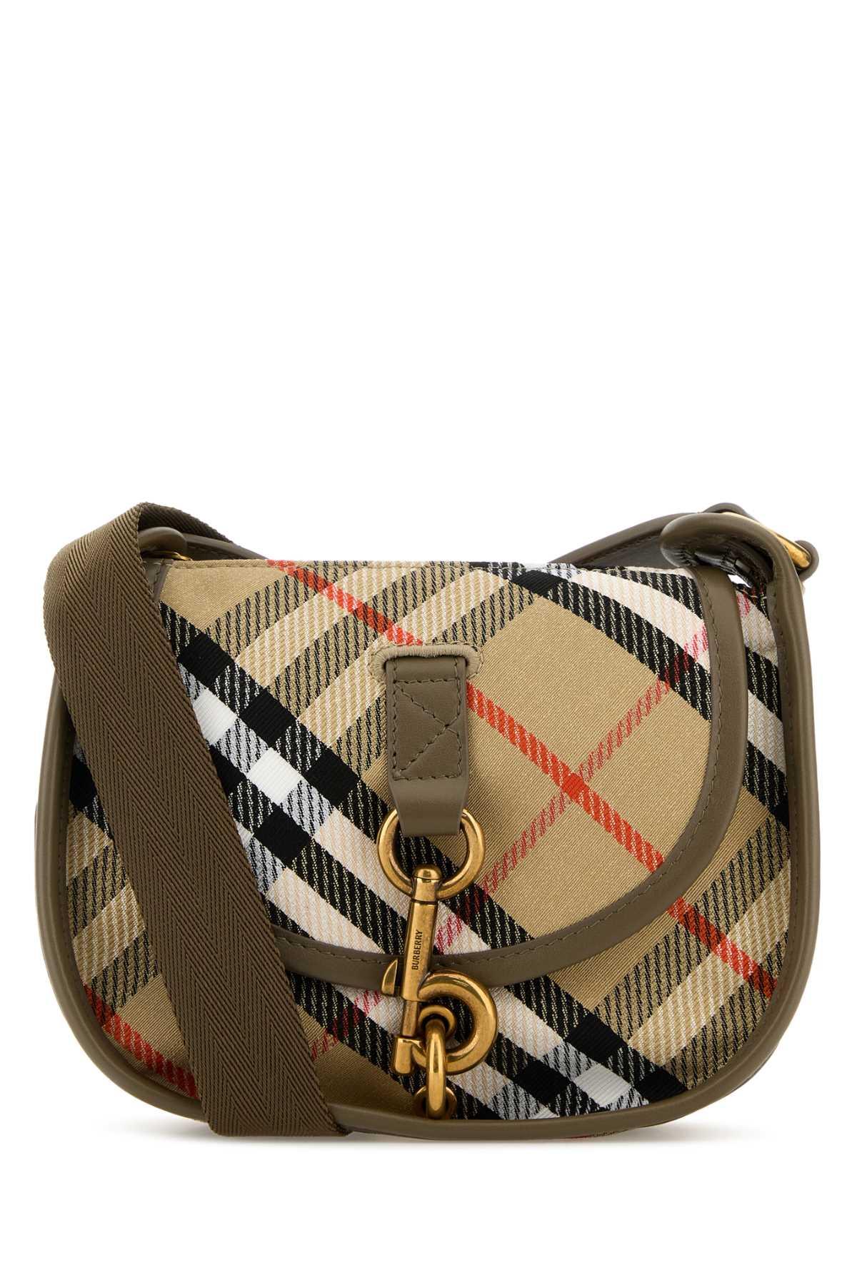 burberry embroidered canvas mini messenger b clip crossbody bag