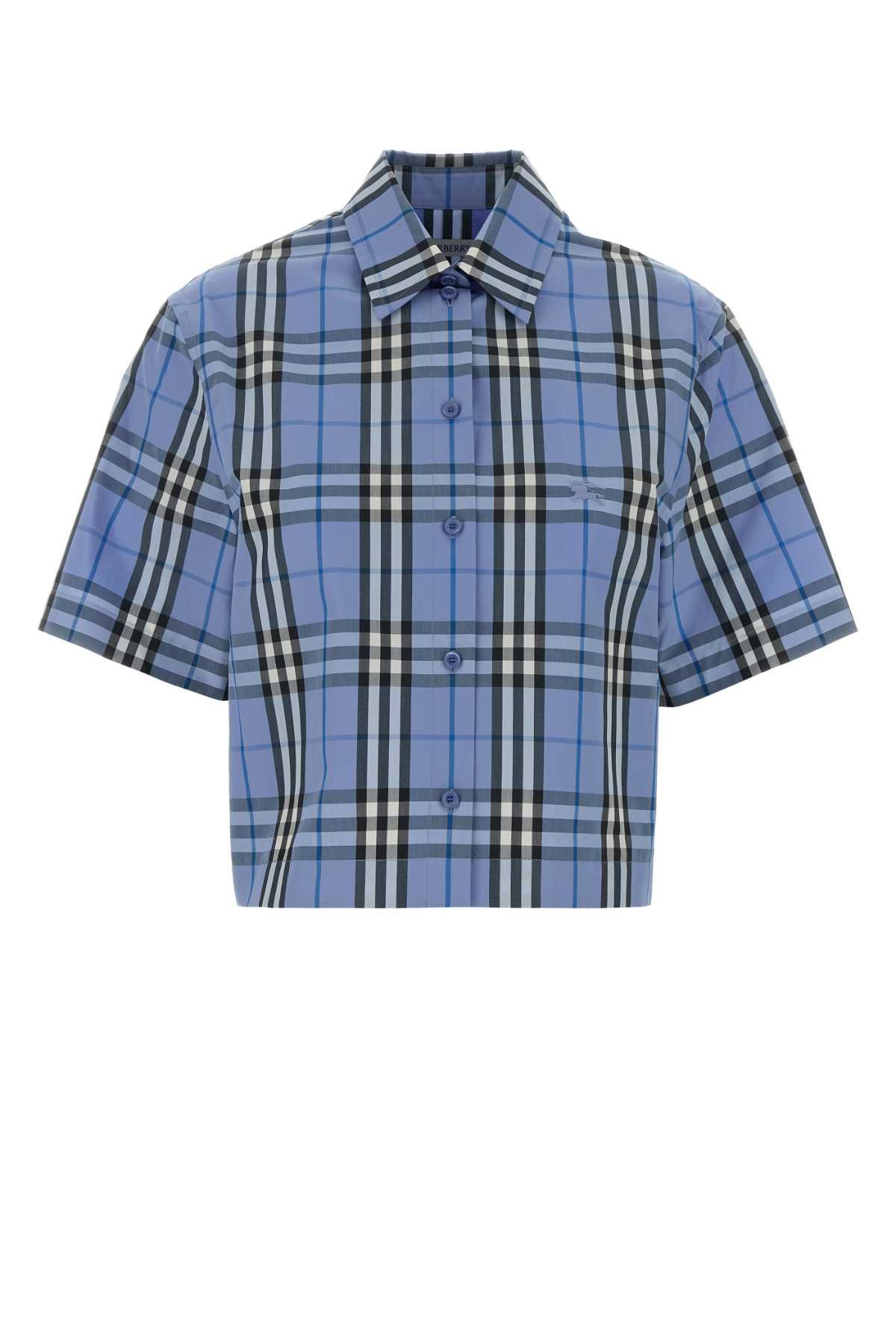 burberry embroidered cotton shirt