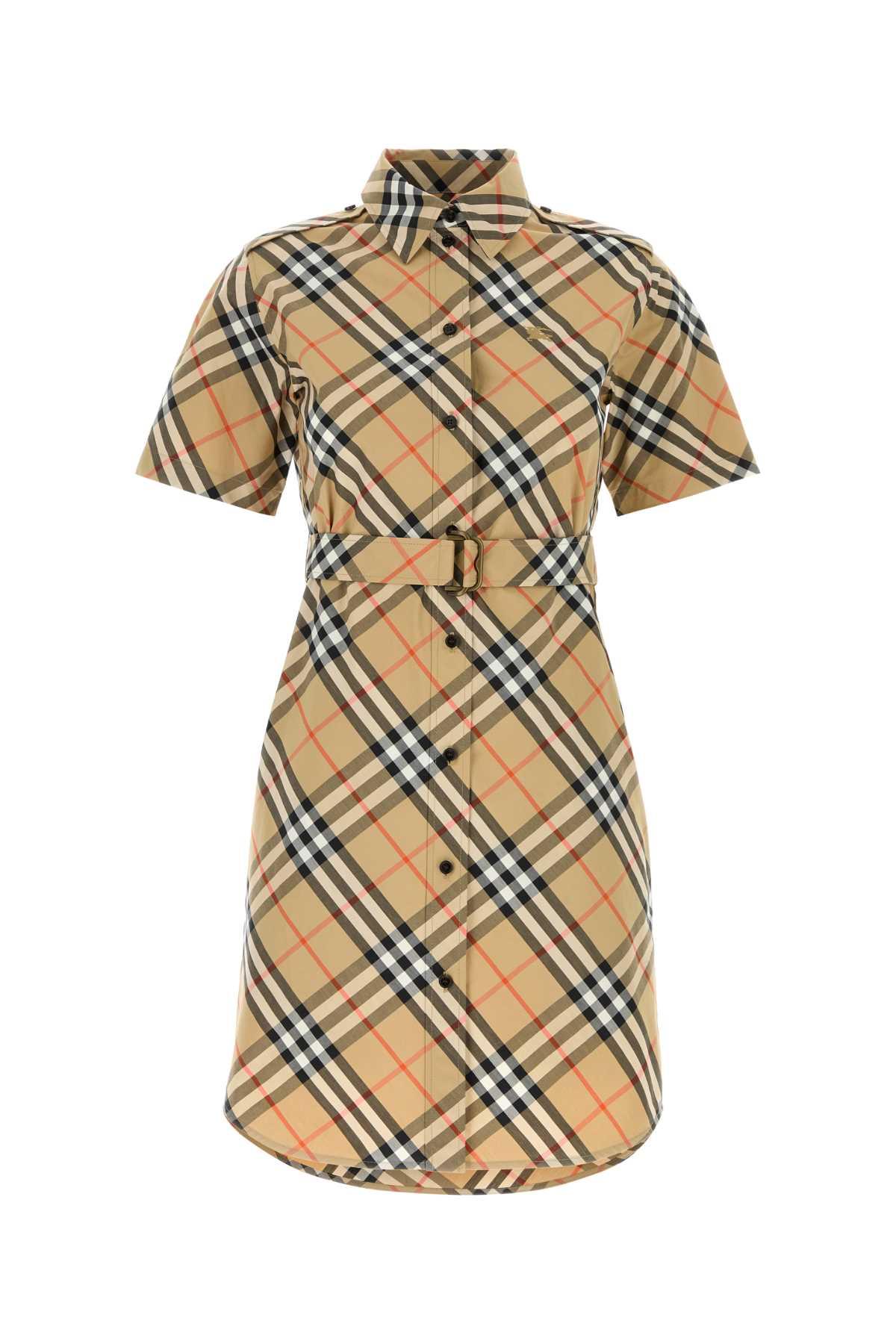 burberry embroidered poplin shirt dress