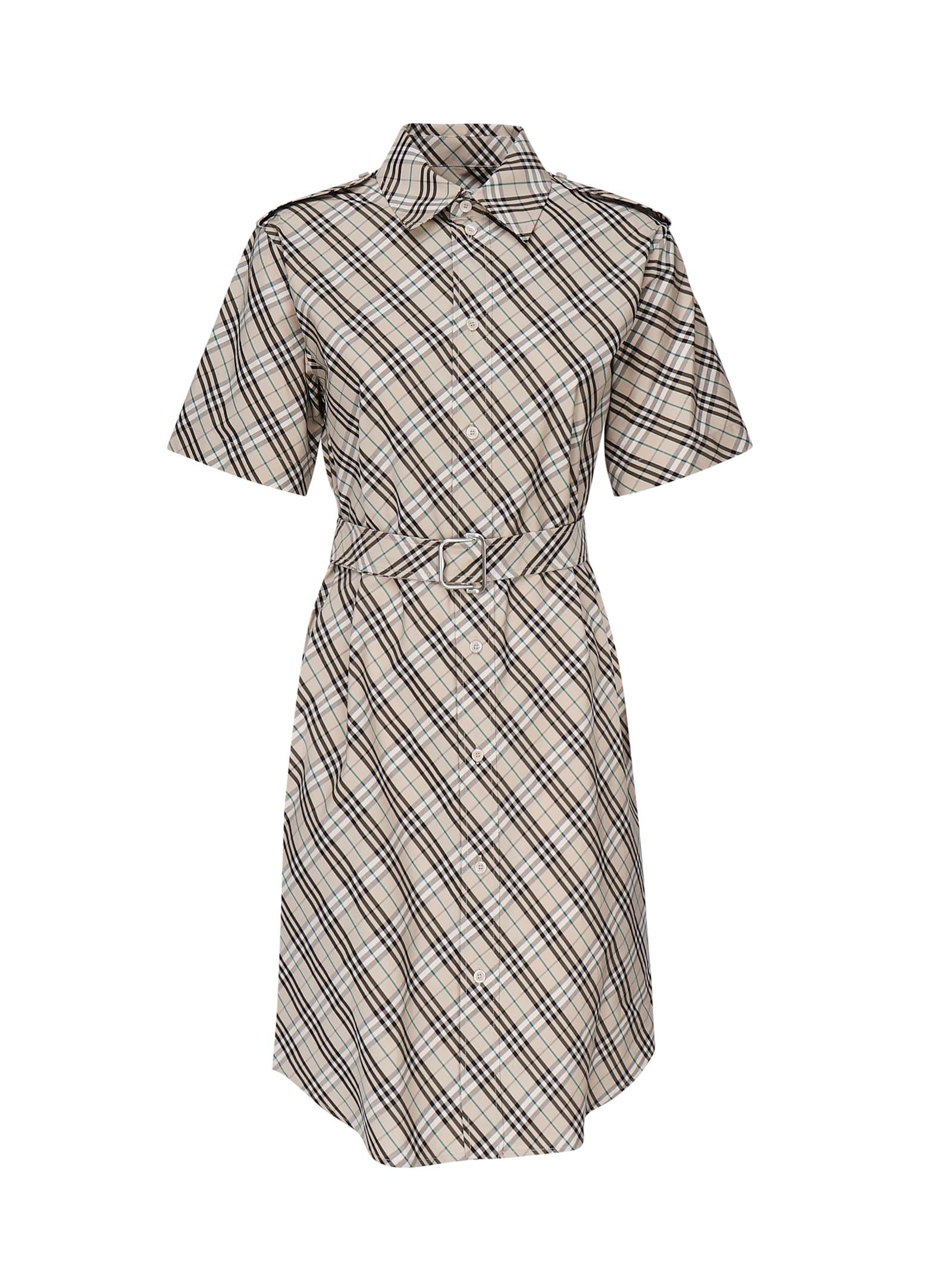 burberry embroidered poplin shirt dress