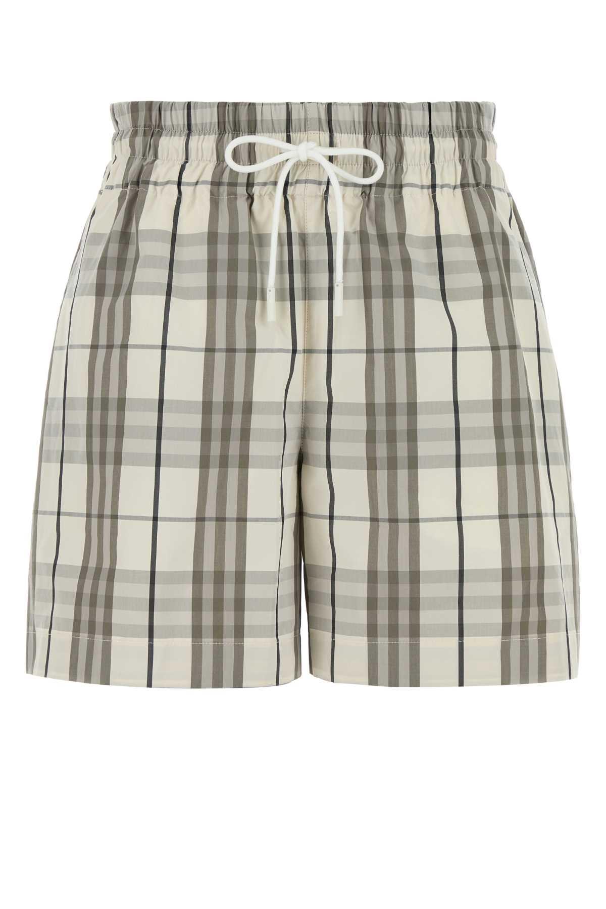 burberry embroidered poplin shorts