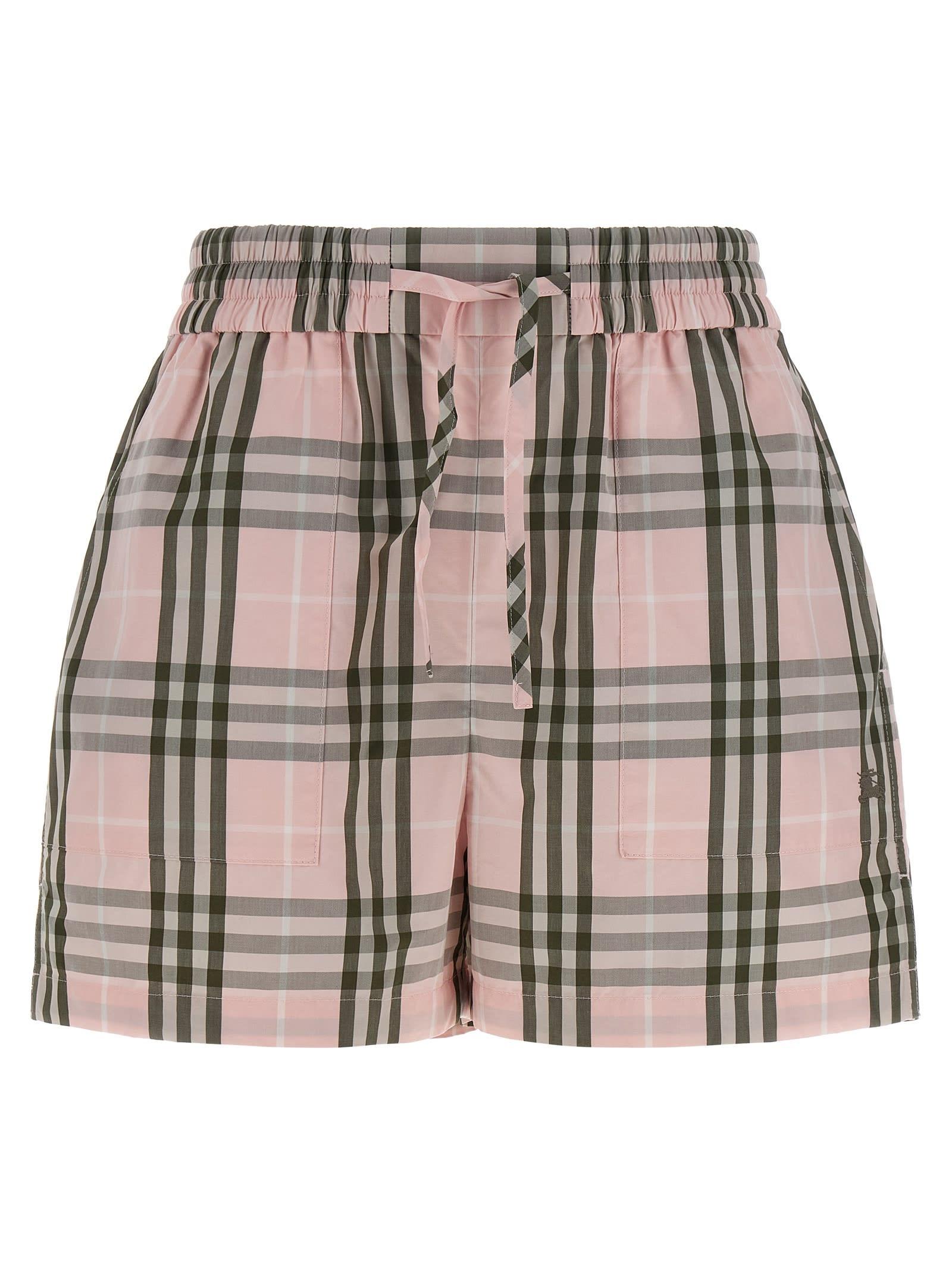 burberry evelyn chk shorts