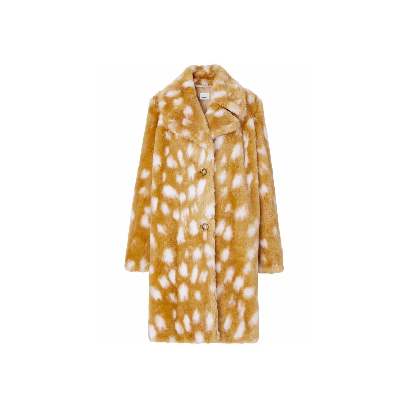 burberry faux fur coat
