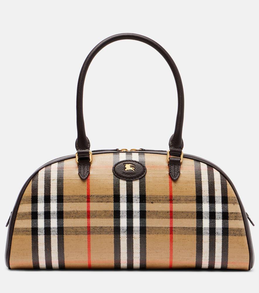 burberry highlands coated jacquard tote bag