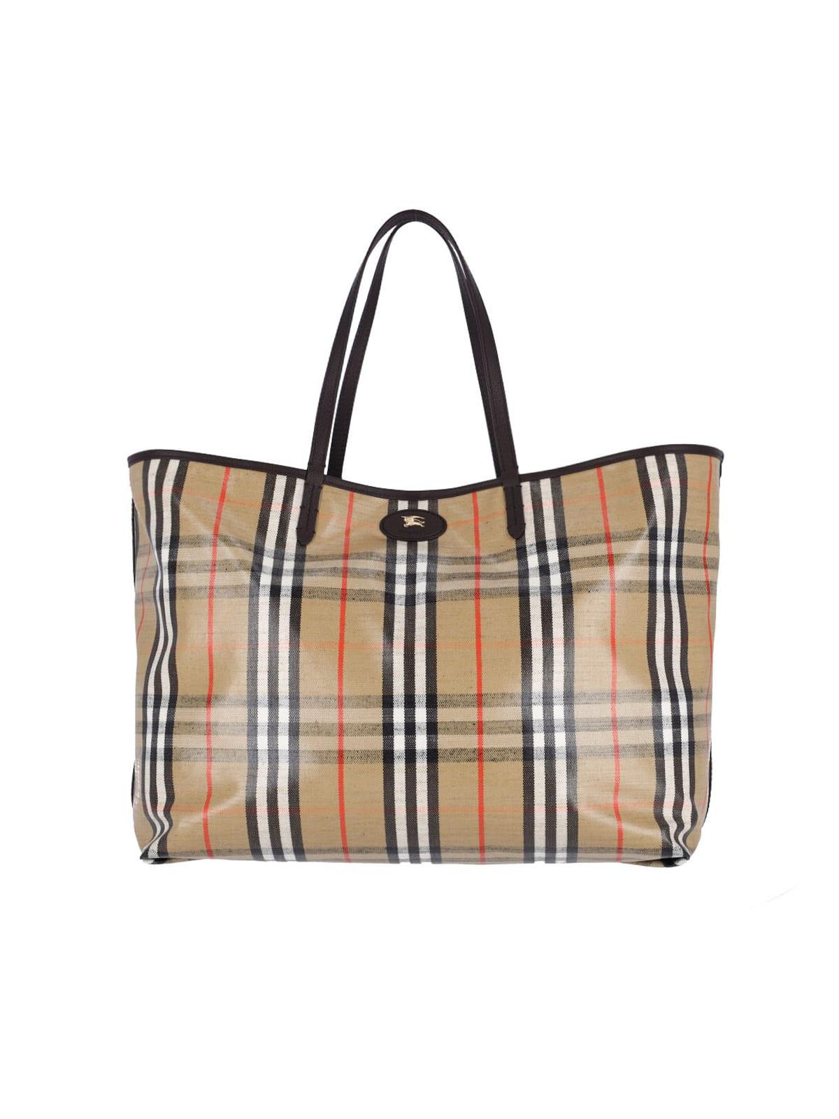 burberry highlands large tote bag