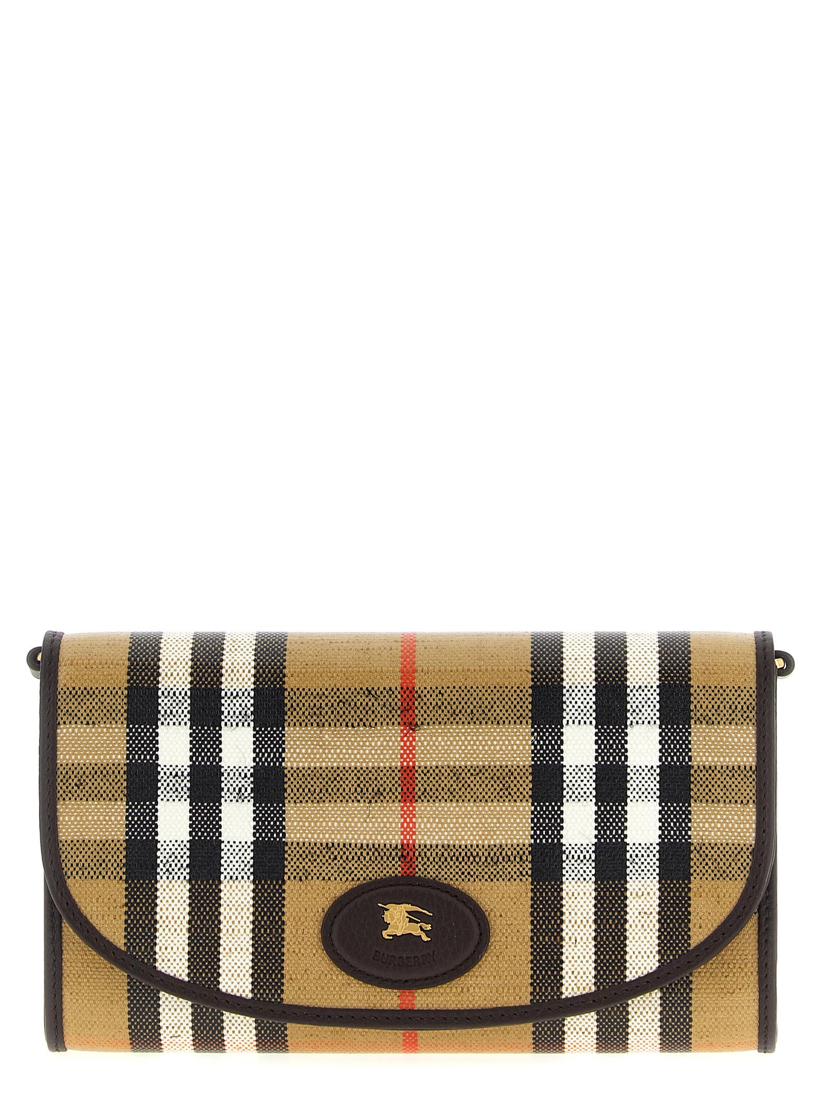 burberry highlands wallet on chain multicolor wallets, card holders - women