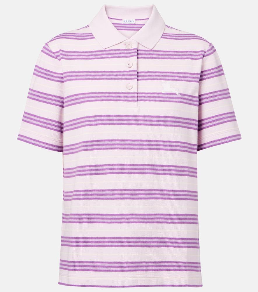 burberry icon stripe cotton polo shirt