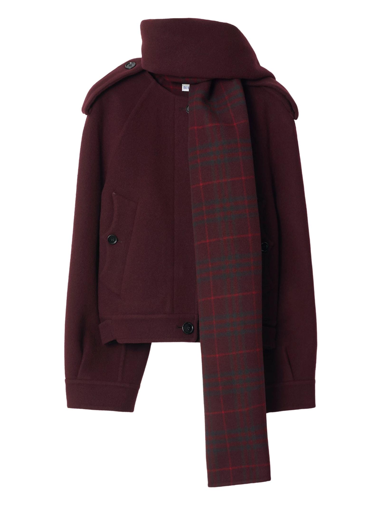 burberry jacket with detachable scarf