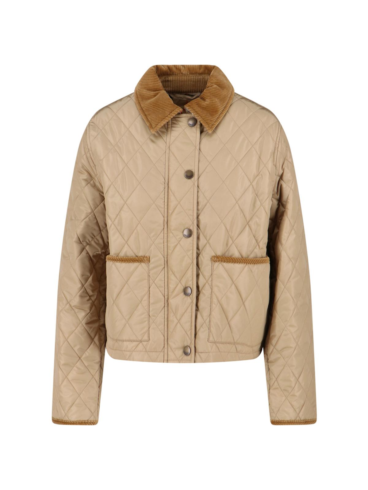 burberry jackets beige polyamide - women
