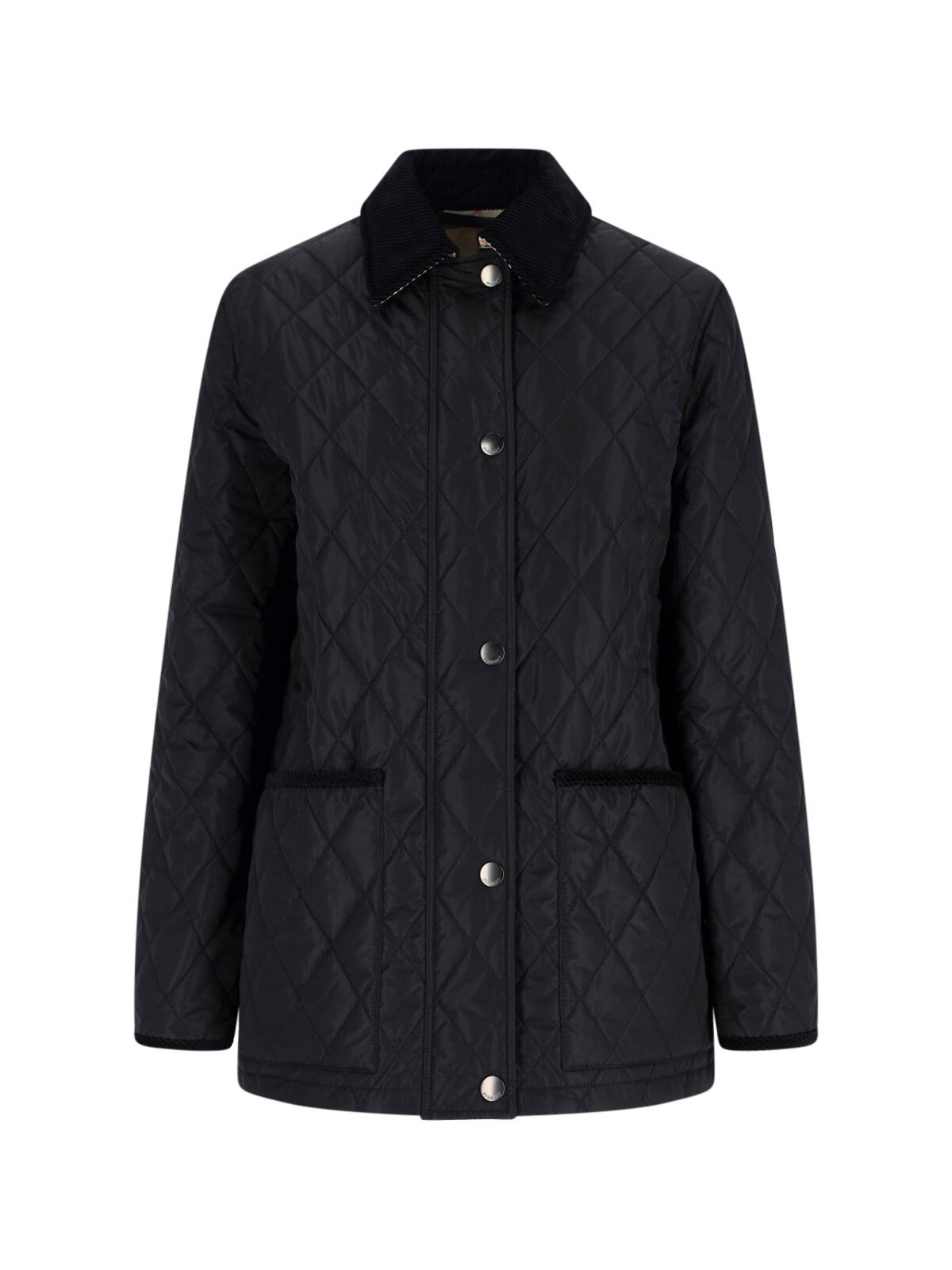 burberry jackets black polyamide - women