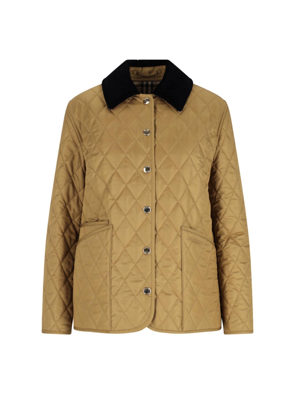 burberry jackets brown polyester - women
